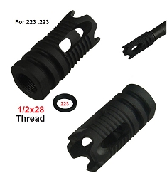  .223 5.56 phantom muzzle brake 1/2x28 TPI All steel come with Crush Washer
