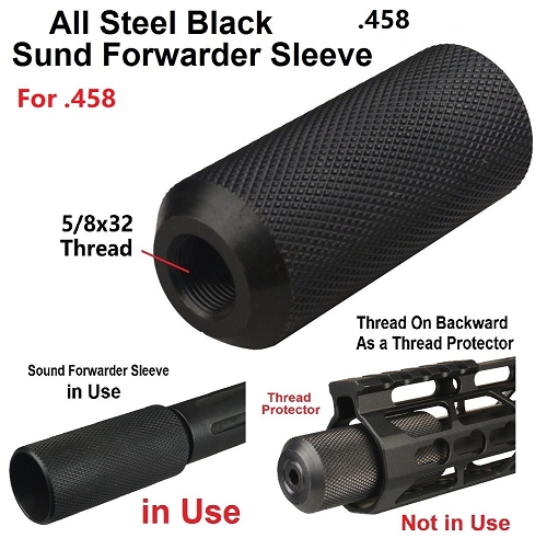 All Steel 5/8x32 TPI Threaded Fake Can Sound Forwarder Tube For .458 SOCOM and .45 Bushmaster