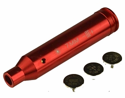 7MM Remington Mag Cartridge Red Laser Bore Sighter, ALuminum Red Finish