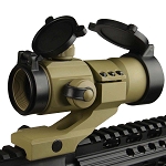 1x30 Dot Sight RED/GREEN/Blue ILL, Tan Anodized With Tan Cantilever Mount