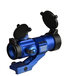 All Blue 1x3/GREEN ILL Dot Sight , Blue Anodized With Blue Cantilever Mount