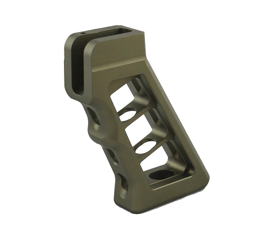 Aluminum 6061 T6 Skeletonized A2 Pistol Grip Anodized TAN For .223 5/56 .308  
