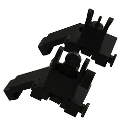 Aluminum Micro Flip Up Front and Rear AR Sight/ 45 Degree Mount