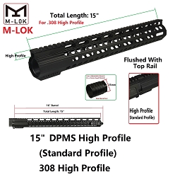 .308 308 Low Profile Super Slim Rifle Length 15